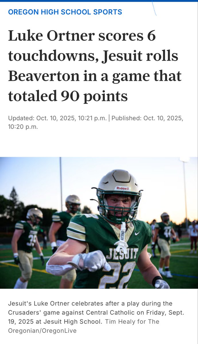 Luke Ortner (@lukeortner22) on Twitter photo Truly blessed to break the program’s single-game rushing record in 68 years. 375 rushing yards, 6 TDs — all glory to God and gratitude to my teammates and coaches for helping me achieve this accomplishment!
<a href="/JordanJ_/">Jordan Johnson</a> <a href="/AndrewNemec/">Andrew Nemec</a> <a href="/NickFarman55/">Nick Farman M.S.</a> <a href="/JJfitness509/">Josh Jarrett</a> <a href="/BrandonHuffman/">Brandon Huffman</a> Truly blessed to break the program’s single-game rushing record in 68 years. 375 rushing yards, 6 TDs — all glory to God and gratitude to my teammates and coaches for helping me achieve this accomplishment!
<a href="/JordanJ_/">Jordan Johnson</a> <a href="/AndrewNemec/">Andrew Nemec</a> <a href="/NickFarman55/">Nick Farman M.S.</a> <a href="/JJfitness509/">Josh Jarrett</a> <a href="/BrandonHuffman/">Brandon Huffman</a>