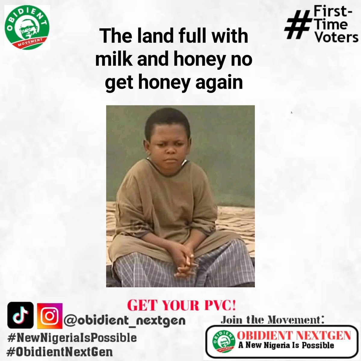 Make it make sense? 

Cc:

<a href="/PeterObi/">Peter Obi</a> 
<a href="/AishaYesufu/">Aisha Yesufu</a>
<a href="/ehimaggie/">Switchild #Dadiyata #Ifulikevote4morehungerin2027</a>
<a href="/spiritofwilly/">DickWilliamsAzibagir</a>
<a href="/YunusaTanko/">Dr Yunusa Tanko</a>
<a href="/Morris_Monye/">Morris Monye</a>
@JOBIdient_
<a href="/Drmopaul/">Dr Mo (Moses Paul)</a>

#ObidientNextGen
#NewNigeriaIsPossible