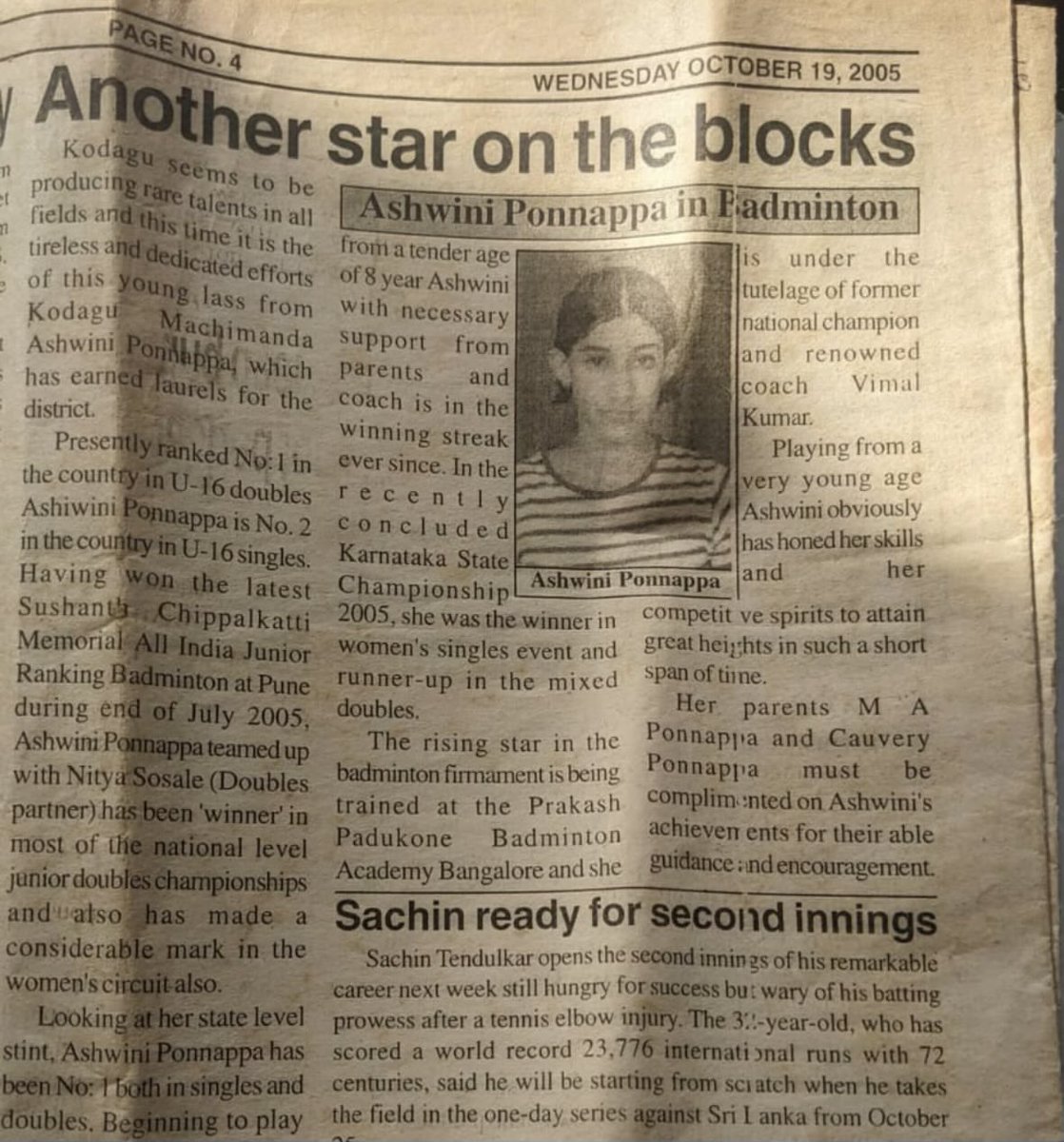 Ashwini Ponnappa tweet media