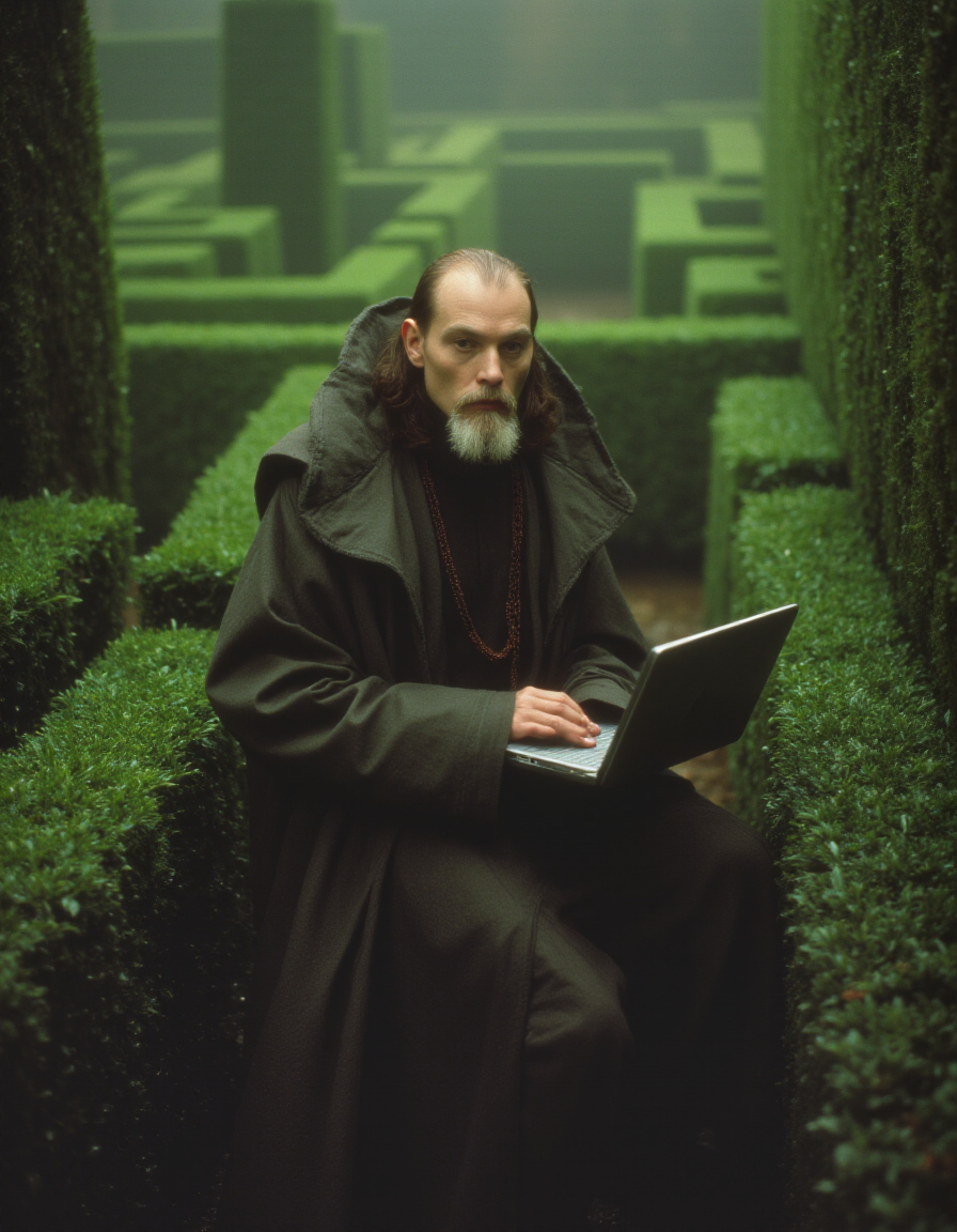 AndreasRothe9's tweet image. Saturday challenge

Modern Hedge Druid: 
where cozy gardens meet old celtic magic mixed with cyberpunk

Example prompt:
&apos;old druid holding a laptop, background is a hedge maze&apos;

@gurniaiart @LudovicCreator @carolletta wanna play?

#aichallenge #AIイラスト #AIart