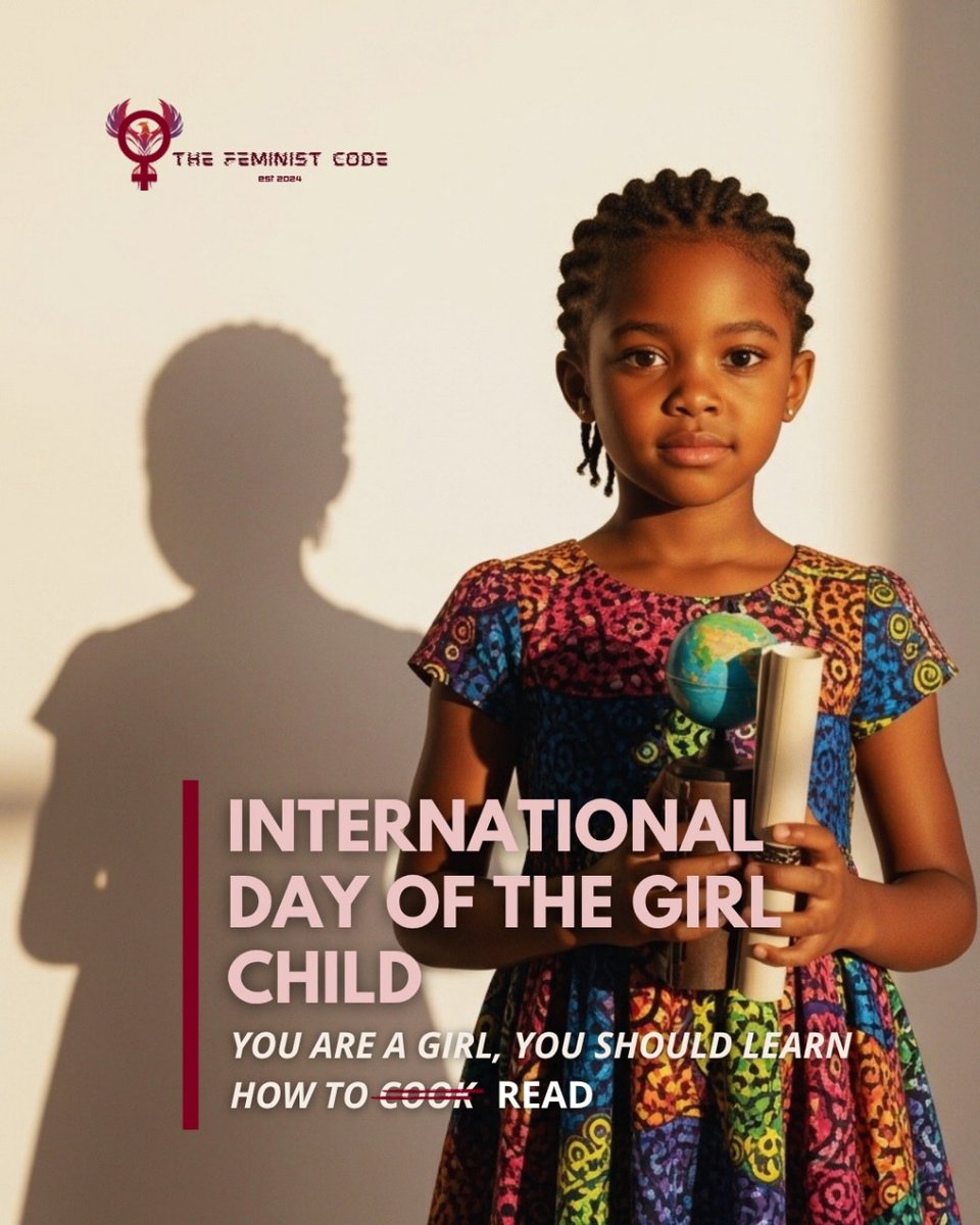 TheFeministcode's tweet image. 📚👧🏾 Girls don’t just cook, they create, read and lead! We are so much more!
Today we celebrate the brilliance of every girl child. 🌍✨
#dayofthegirl #girlsread #thefeministcode