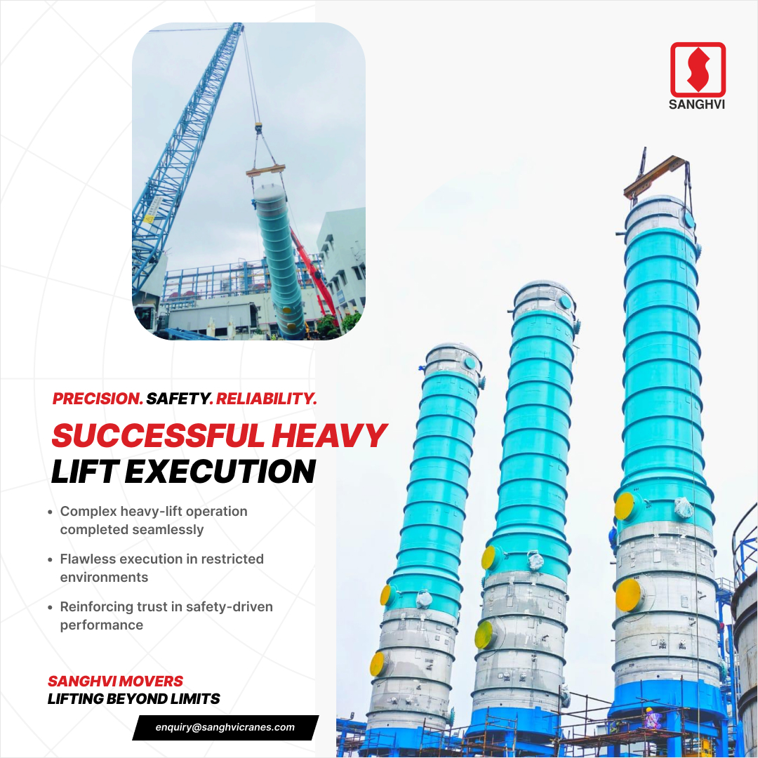 Sanghvi_Movers's tweet image. A complex heavy-lift operation, completed seamlessly under challenging conditions.
This is the standard of precision, safety, and reliability we bring to every project. Proud of our team for lifting beyond limits, yet again.
#success #teamwork #heavylifting #construction #safety