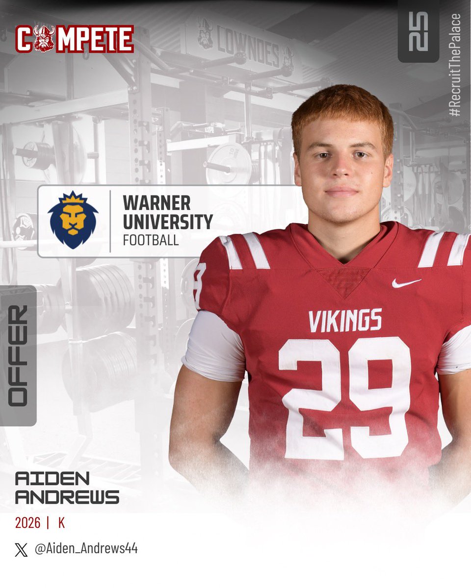 OFFER ALERT

Aiden Andrews 2026 K

<a href="/CarterVikingsFB/">Adam Carter</a> <a href="/lhsvikingsfbrec/">Lowndes Football Recruiting</a> <a href="/CoachHolley5/">Steve Holley</a> <a href="/RecruitGeorgia/">Recruit Georgia</a> <a href="/Aiden_Andrews44/">Aiden Andrews</a> 
<a href="/CoachJoeNieves/">Coach Joe Nieves</a>