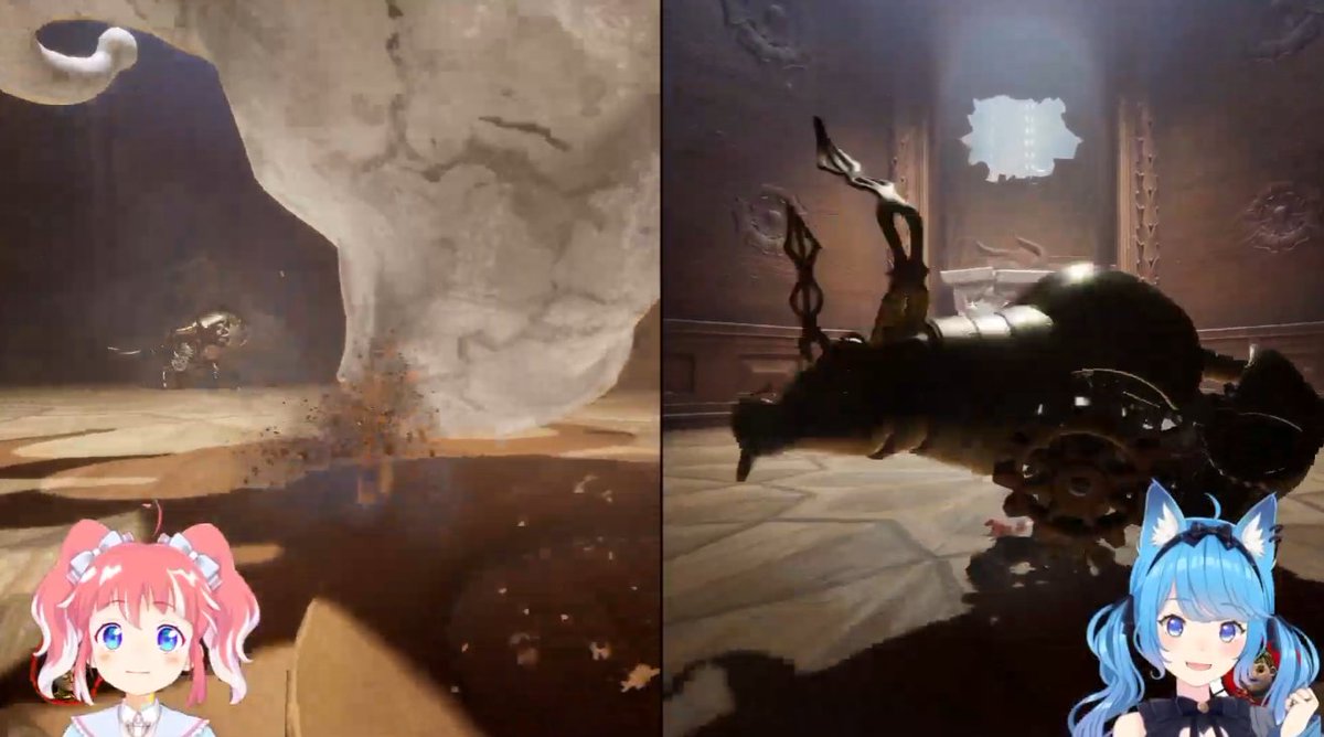 Vespirman's tweet image. お互いにギミックで潰し合うの草 #そやんこ