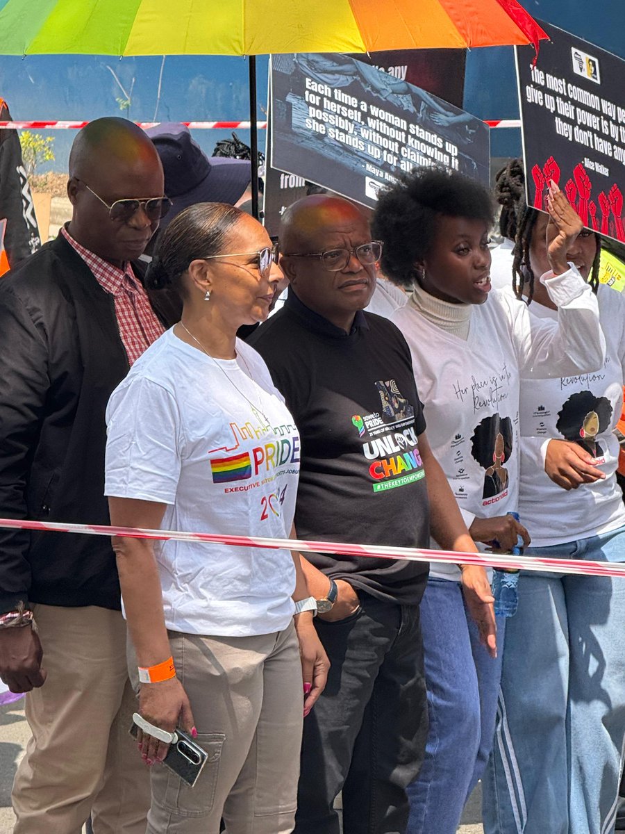 siwnews's tweet photo. #SowetoPride2025 launched today with strength, love &amp; unity. Executive Mayor @DadaMorero marched side by side with the community in celebration of 21 years of Pride. #Isangolenkululeko #JoburgCares
Read more: https://t.co/dIg41vfWrb https://t.co/WGBdcca5Fy
