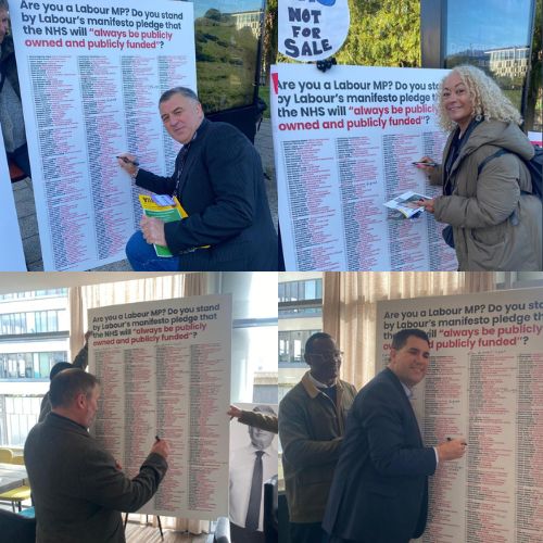 This government wants to reintroduce disastrous PFI in our NHS. 

We've already had 24 MPs sign our pledge to ensure the NHS will always be publicly owned and publicly funded. 

But it should be way more than that because this was a manifesto pledge! Tag your Labour MP in the
