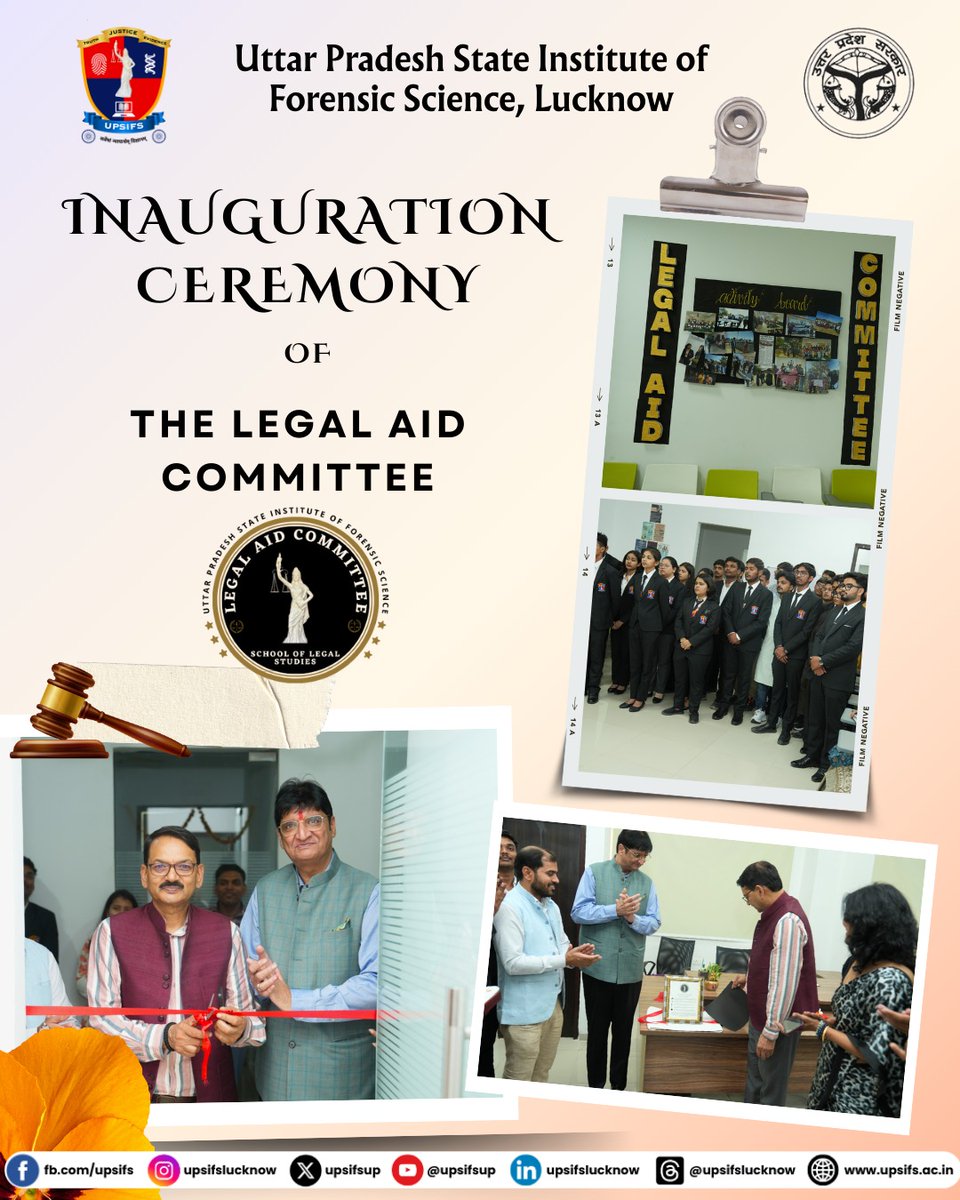 UPSIFS (@upsifsup) on Twitter photo UPSIFS, Lucknow proudly launches the Legal Aid Committee — where knowledge meets responsibility, and students step forward to serve society with law & integrity.
Justice, Empowerment & Service -now under one roof!
<a href="/GoswamiGK2025/">Dr GK Goswami IPS</a> <a href="/Uppolice/">UP POLICE</a> <a href="/CMOfficeUP/">CM Office, GoUP</a> <a href="/UPGovt/">Government of UP</a>
#UPSIFS UPSIFS, Lucknow proudly launches the Legal Aid Committee — where knowledge meets responsibility, and students step forward to serve society with law & integrity.
Justice, Empowerment & Service -now under one roof!
<a href="/GoswamiGK2025/">Dr GK Goswami IPS</a> <a href="/Uppolice/">UP POLICE</a> <a href="/CMOfficeUP/">CM Office, GoUP</a> <a href="/UPGovt/">Government of UP</a>
#UPSIFS
