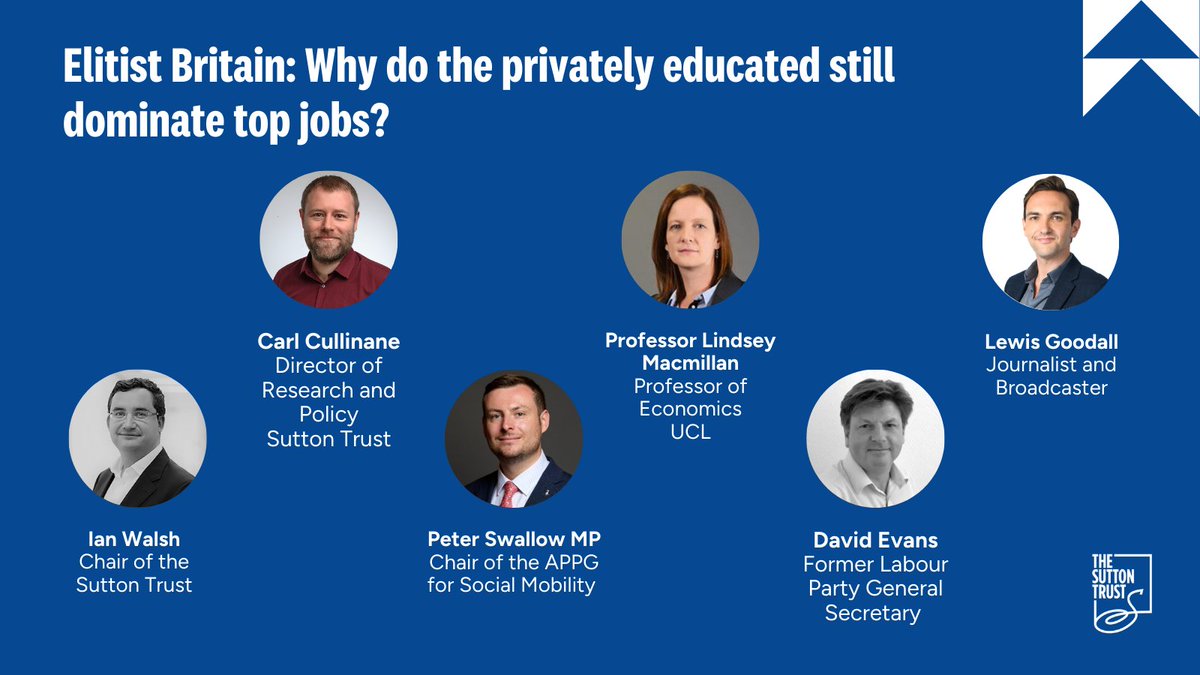 🆕 Journalist and broadcaster <a href="/lewis_goodall/">Lewis Goodall</a> will also be joining our panel this afternoon.

Come and join us to talk about elitism in Britain at 3:15PM!