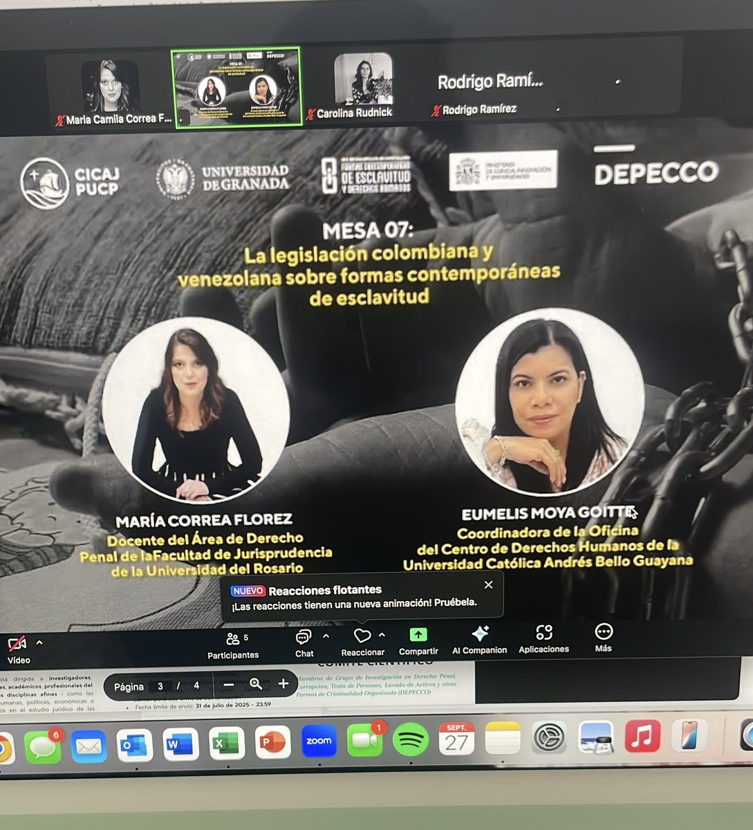 Gracias a la <a href="/pucp/">PUCP</a> por la invitación a participar en el “VII Congreso Jurídico Internacional sobre Formas Contemporáneas de esclavitud: La legislación iberoamericana sobre trata y explotación de seres humanos a debate”, el pasado 27 de septiembre. ¡Excelente jornada!