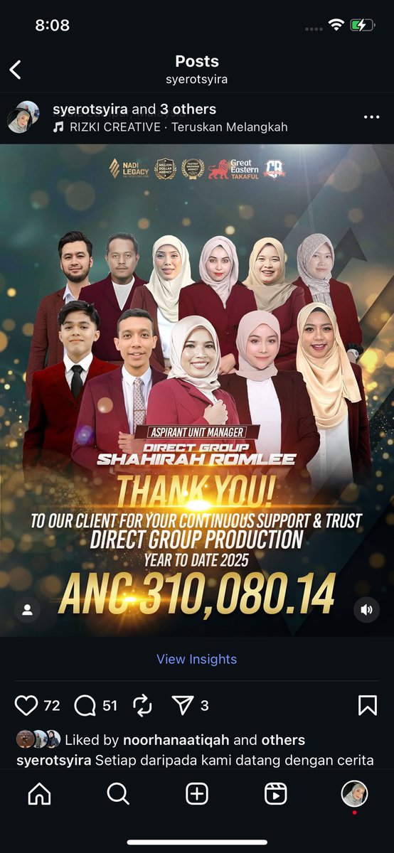 syerotsyira's tweet image. Since 2021 InshaAllah sampai naik group manager. From X ni ramai juga clients yg masih setia dgn sis. Thank you for the support. Now I focus clients &amp;amp; team, nak grow kan lagi team. If anyone nak tahu more pasal takaful career &amp;amp; our agency, contact i kay #takaful #insurans #getb