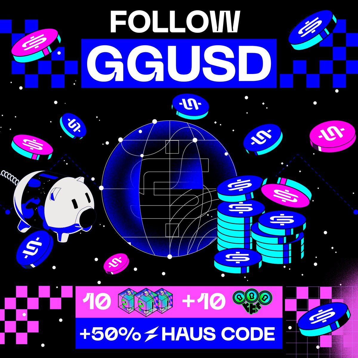 🚀 It’s time to follow a super stable coin! 🚀

Mission:
1️⃣ Follow the official <a href="/GoodGameUSD/">GGUSD</a>  page  
2️⃣ Take a screenshot &amp; post it in the comments
3️⃣ Tag 2 friends 👥
4️⃣ Like ❤️ &amp; RT 🔁

Deadline: Monday, October 6th

Prizes:
🎁 10 GGBOX + 10 KEY (to unlock super prizes!)
🎁 + a