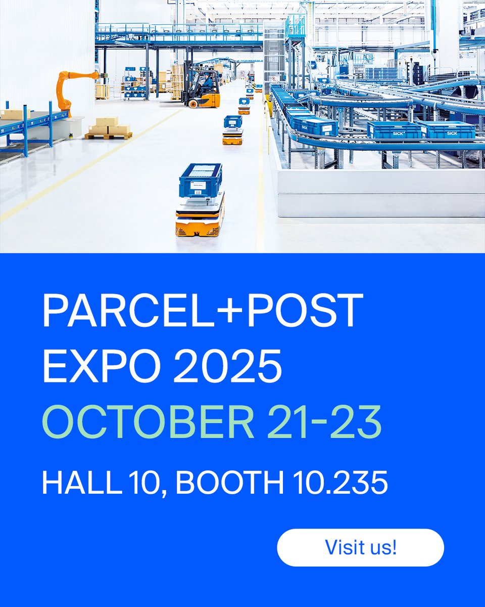 La #logistica del futuro parte da qui 🚀📦

#Tracciabilità, #AI, #automazione e recupero delle entrate: tecnologie SICK per rendere tutto più trasparente.
📍 Parcel+Post Expo, Amsterdam
 21–23 ottobre – Stand 10.235

👉 Prenota ora: okt.to/fa62mj
