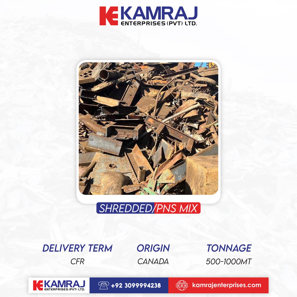 kamraj855's tweet photo. 𝐒𝐡𝐫𝐞𝐝𝐝𝐞𝐝 / 𝐏𝐍𝐒 𝐌𝐈𝐗 𝐒𝐜𝐫𝐚𝐩 𝐀𝐯𝐚𝐢𝐥𝐚𝐛𝐥𝐞, 𝐂𝐨𝐧𝐭𝐚𝐜𝐭 𝐔𝐬!

📦𝐓𝐨𝐧𝐧𝐚𝐠𝐞: 𝟓𝟎𝟎-𝟏𝟎𝟎𝟎𝐌𝐓
📍𝐎𝐫𝐢𝐠𝐢𝐧: 𝐂𝐚𝐧𝐚𝐝𝐚

Visit https://t.co/ib9ibOldHJ for more information.

#kamrajenterprisesl #shipping #shredded #pns #metalscrap #scrapimports https://t.co/eYjOL4F9qp