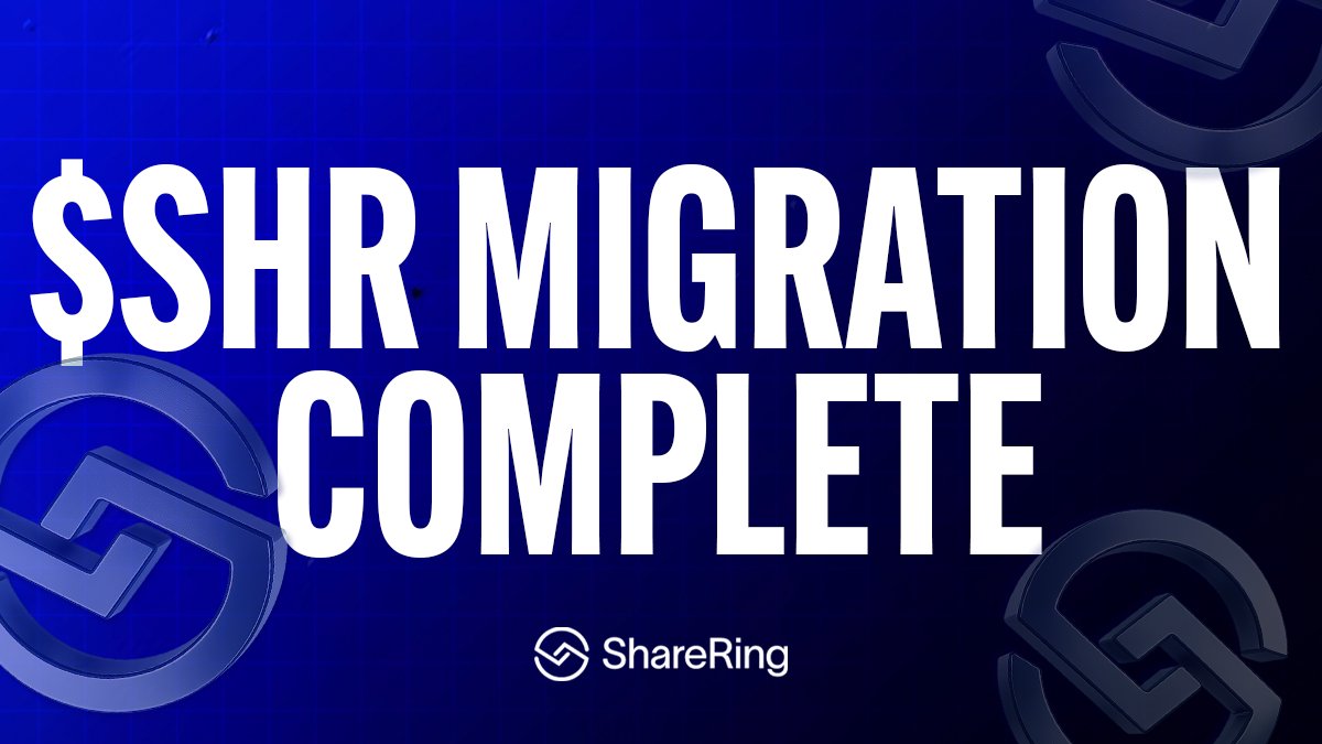 The $SHR contract migration is officially complete.

A new ERC-20 contract now powers ShareToken - thoroughly tested by our team and engineered for efficiency, transparency, and scale.

🔗 Contract: etherscan.io/address/0x1926…

It may take up to 7 days for Etherscan to fully update
