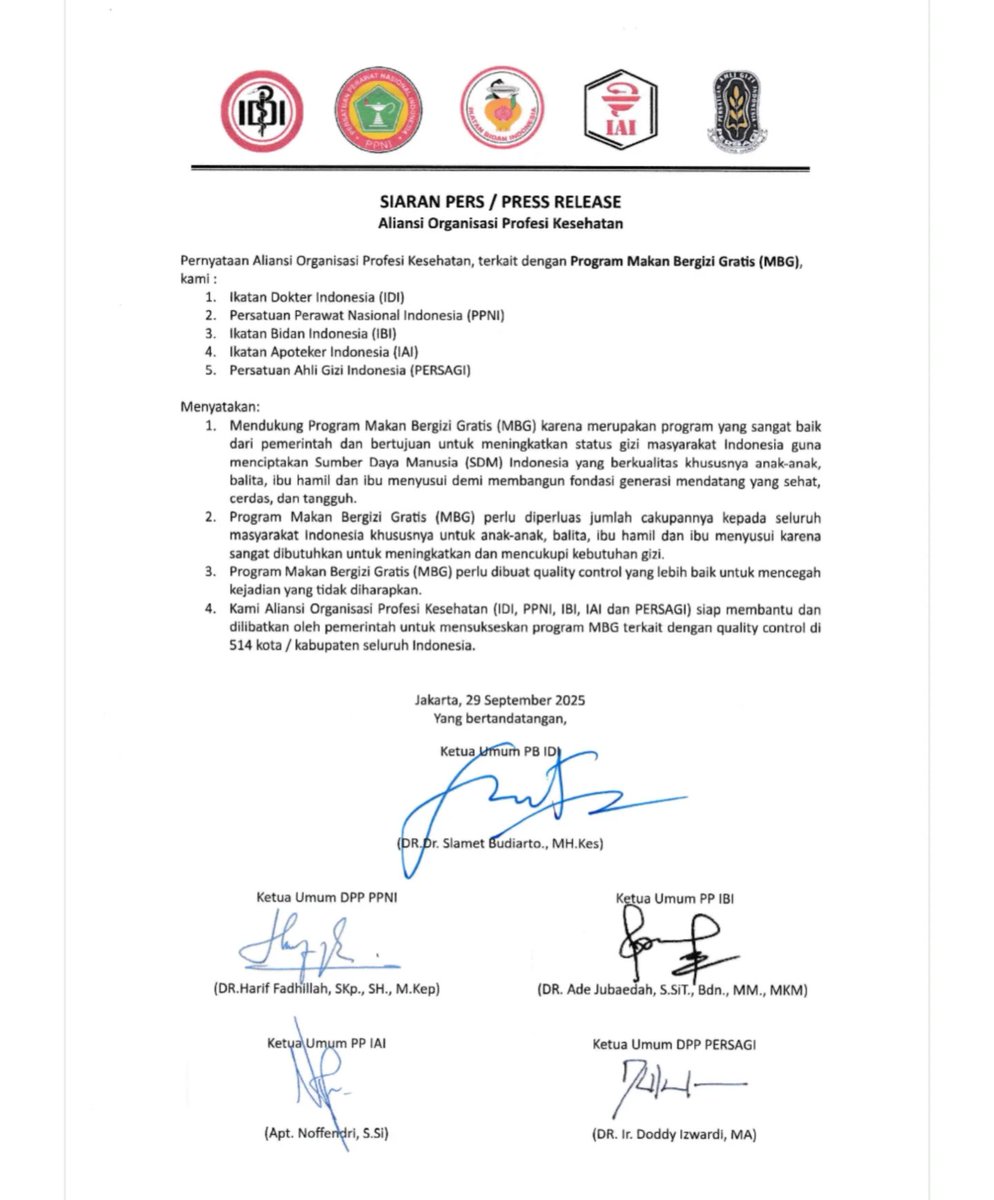 Biar publik paham. Berikut daftar organisasi profesi yang masuk angin. Saatnya mengetahui siapa kawan, siapa lawan.