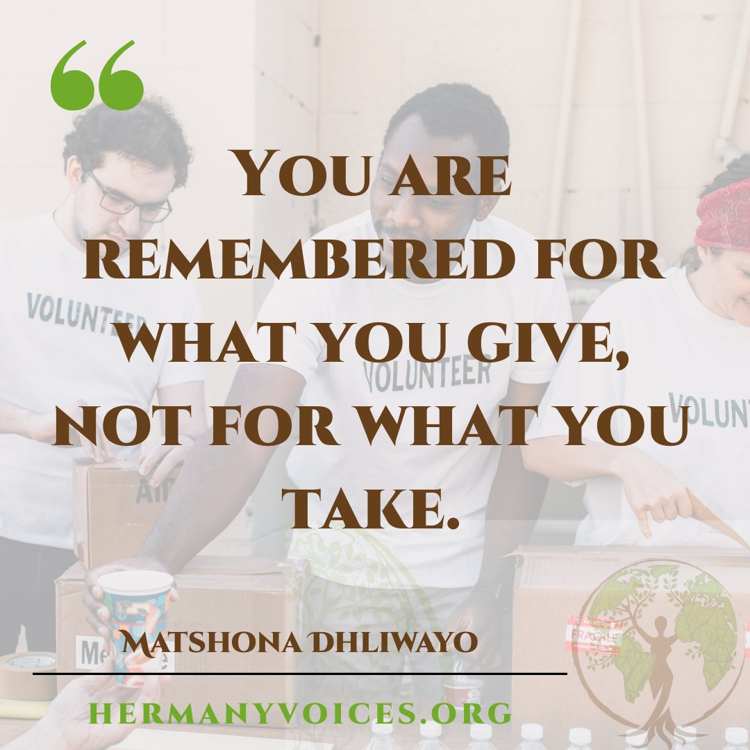 The lives we touch and the generosity we offer will echo far past our day-to-day. 

#hermanyvoices #community