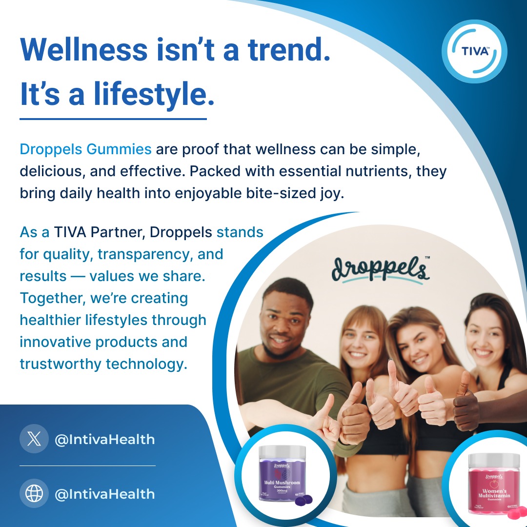 IntivaHealth's tweet image. Today in TIVA Partners Monday- Droppels Gummies: Small Gummies. Big Purpose.🍬🌍