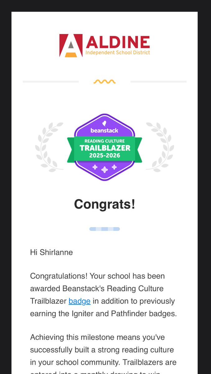 We’ve got this—our school LOVES literacy &amp; books <a href="/ReeceAcademy/">Reece Academy AISD✨</a> <a href="/zoobeanreads/">Beanstack</a> 
 Congratulations to our top readers! Monthly we’ll be celebrating their achievements w/ Reading Certificates &amp; tokens. Keep turning those pages—your story might be next to shine!