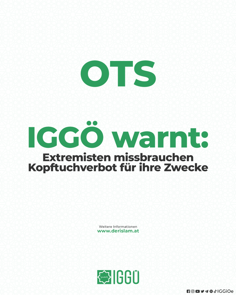 IGGÖ warnt: Extremisten missbrauchen Kopftuchverbot für ihre Zwecke

➡️ bit.ly/46NEB4J