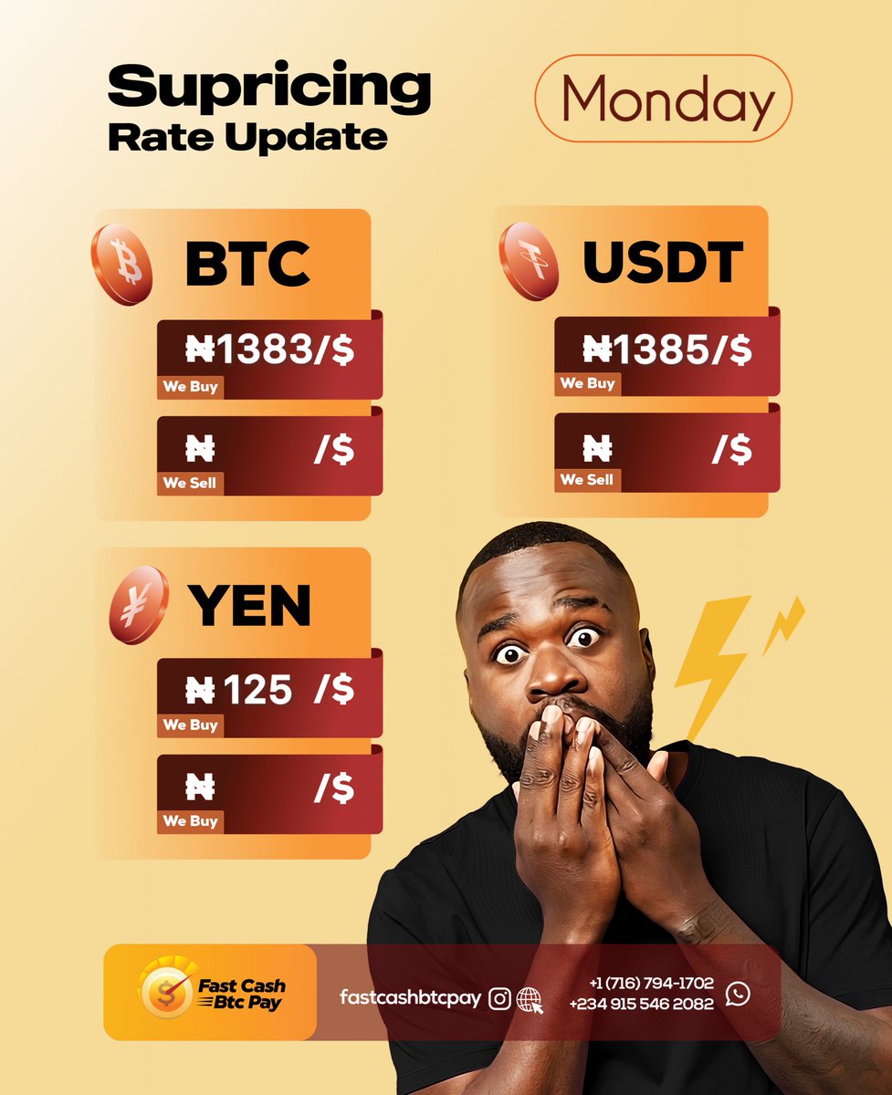 _dulcefernando's tweet photo. Start your week with the best rates. Fast, reliable, secure.

🌐 https://t.co/0nmHEp5i8C

#FastCashBTCPay #CryptoMadeEasy #BTCtoCash #USDTtoCash #SwiftPayments https://t.co/kQMRLXEBpQ
