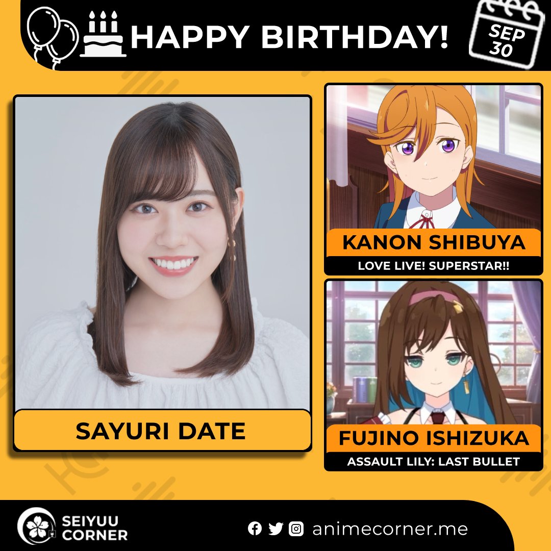 Happy 23rd birthday Sayuri Date! 🎉

Let's wish Sayurin all the best <a href="/SayuriDate/">伊達さゆり</a>

#SayuriDate #伊達さゆり #伊達さゆり生誕祭2025