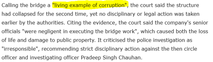 What the court said when it ordered the project manager and engineer to be sent to jail in the case of the collapsed bridge under construction in Uttarakhand?

For a copy of the court order, you can email me at Pankul.Sharma@timesofindia.com

Read the full news story here...