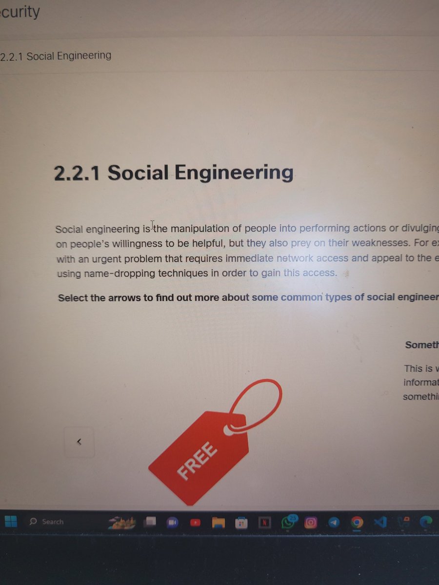 omotosho_oniye's tweet image. #Day9 My Cybersecurity Journey
Today, I learned about social engineering and how attackers trick people using methods like pretexting, tailgating, and quid pro quo. It showed me why awareness is key in defense.
#CodeVerseTechHub #CYBRARIANS