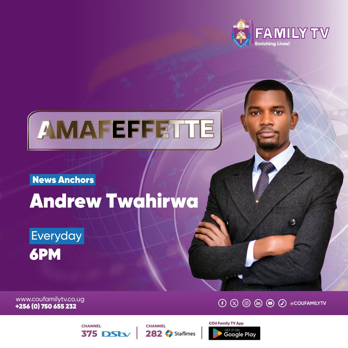 Tosubwa #Amaffeffette leero ku saawa kumi nabbiri  eza kawungezi nomusomi waffe @AtwahirwaI.
#LugandaBulletin #EnrichingLives