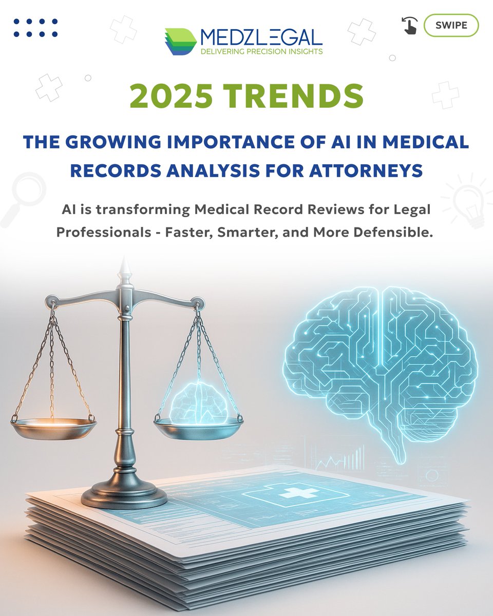 LegalMedz's tweet image. Stay Ahead in 2025

Transform how your legal team handles medical records. Streamline your workflow, uncover critical insights, and strengthen every case.

Reach out to #Medzlegal today and elevate your case preparation.

#LegalSupportServices #MedicalRecordsReview #USAttorneys