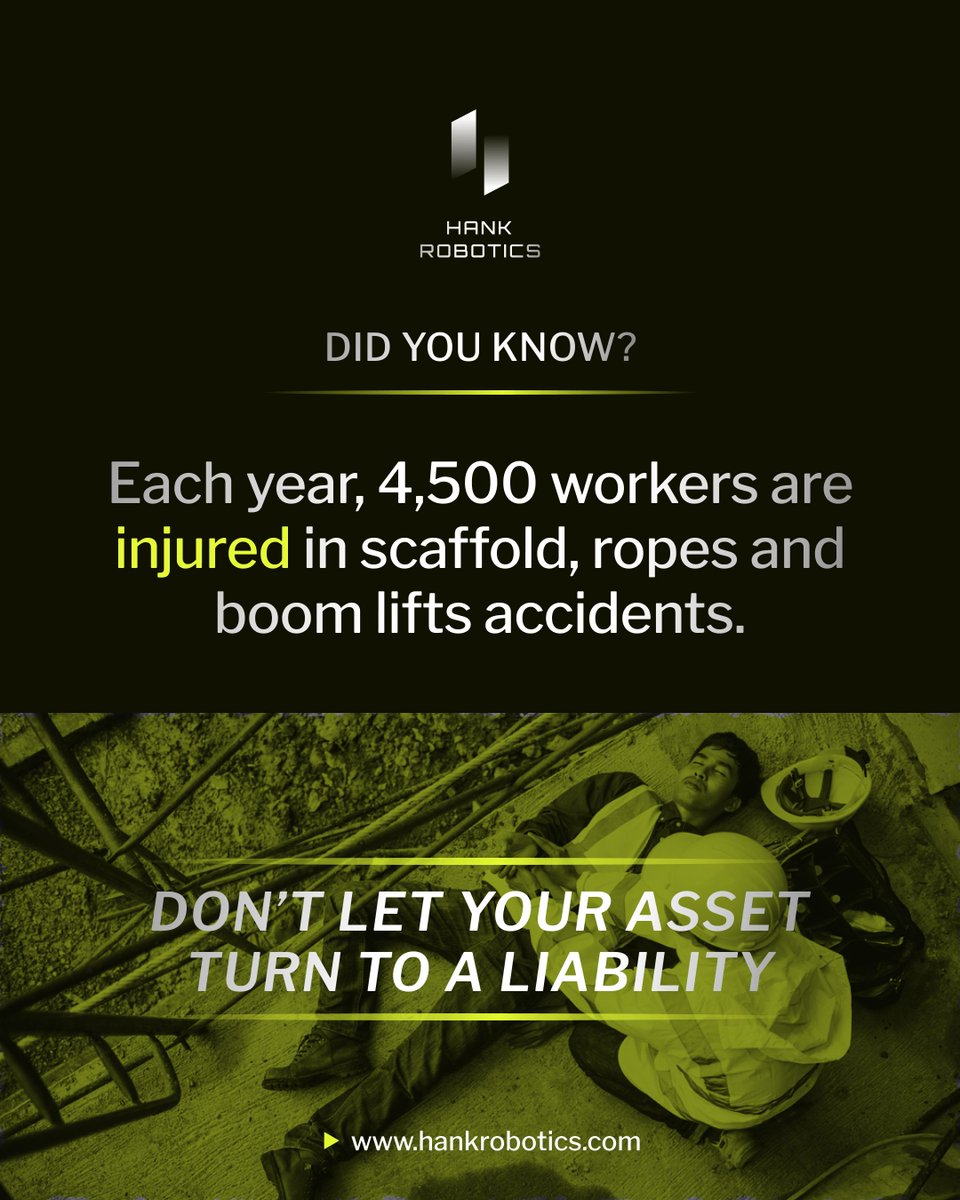 hankrobotics's tweet image. Every year in the U.S, scaffolds, ropes and boom lifts cause 4,500+ worker injuries.
Manual cleaning puts lives at risk. With our drones, there’s less risk, delivering cleaner, safer results, 2X faster, while raising the standard for efficiency and quality.
#DroneTechnology