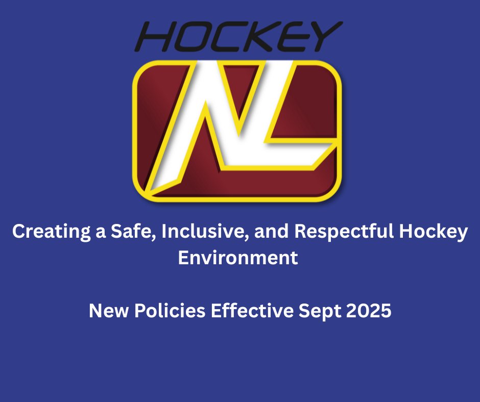 🏒 Hockey NL is dedicated to a safe, inclusive game for all. New Player/Parent Agreement &amp; Disciplinary Policy now in effect. 

Click here to learn more: hockeynl.ca/members/polici…