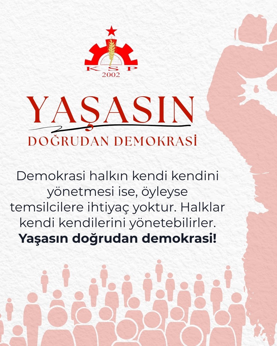 Demokrasi halkın kendi kendini yönetmesi ise, öyleyse temsilcilere ihtiyaç yoktur. Halklar kendi kendilerini yönetebilirler. Yaşasın doğrudan demokrasi!

#HalkınDemokrasisi #DoğrudanDemokrasi #OsmanZorba #KıbrısSosyalistPartisi #Halkınİktidarı #KararSeçimi
