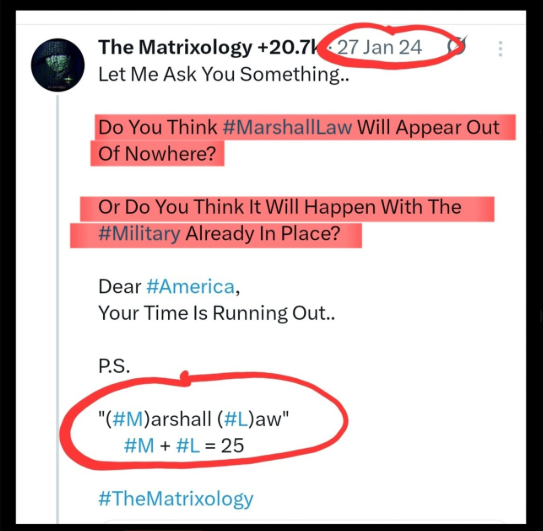 TheMatrixology's tweet image. "Do You Think #MartialLaw Will Appear Out Of Nowhere?" - @22_Savage22 
__

#TheMatrixology