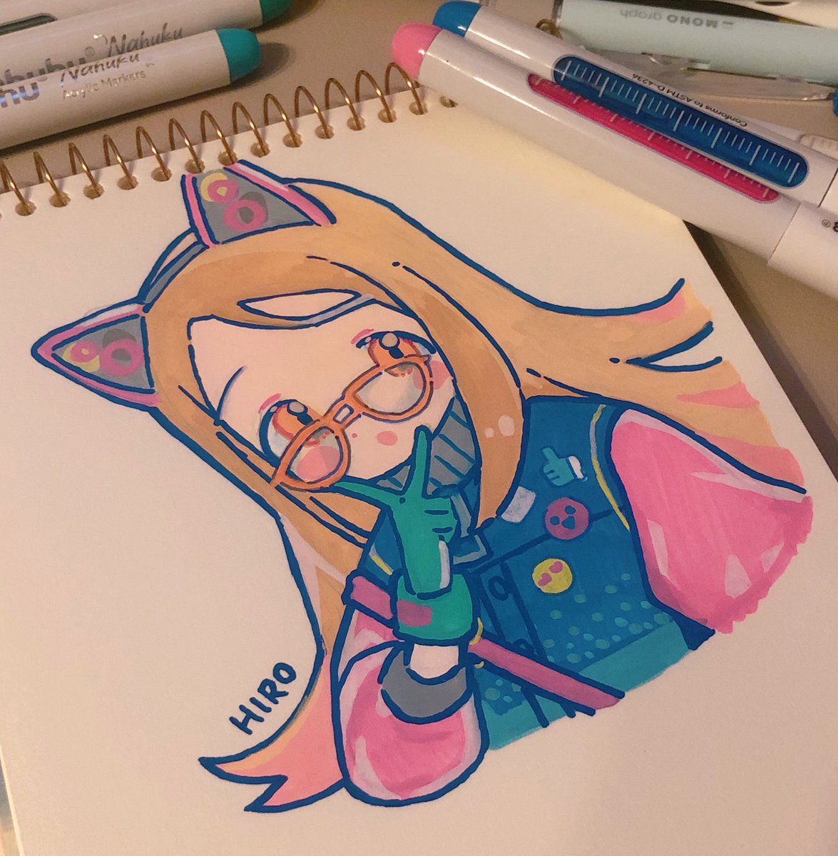 髪の色が無いな〜とか思いつつゴリゴリ描いたナナウ広ちゃん