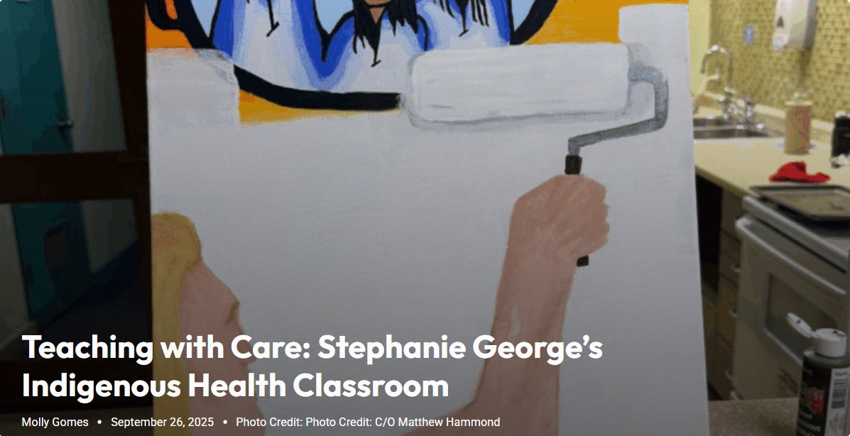 McMasterHSED's tweet photo. "Stephanie George’s Indigenous Health course blends vulnerability, storytelling and reflection, leaving students changed both as learners and as people"🌟 
@McMasterHSED student @mytimeatlast in @theSilhouette 👏🏻#HPE #IndigenousHealth
https://t.co/lvcruNJjcv https://t.co/lvinfLuupx