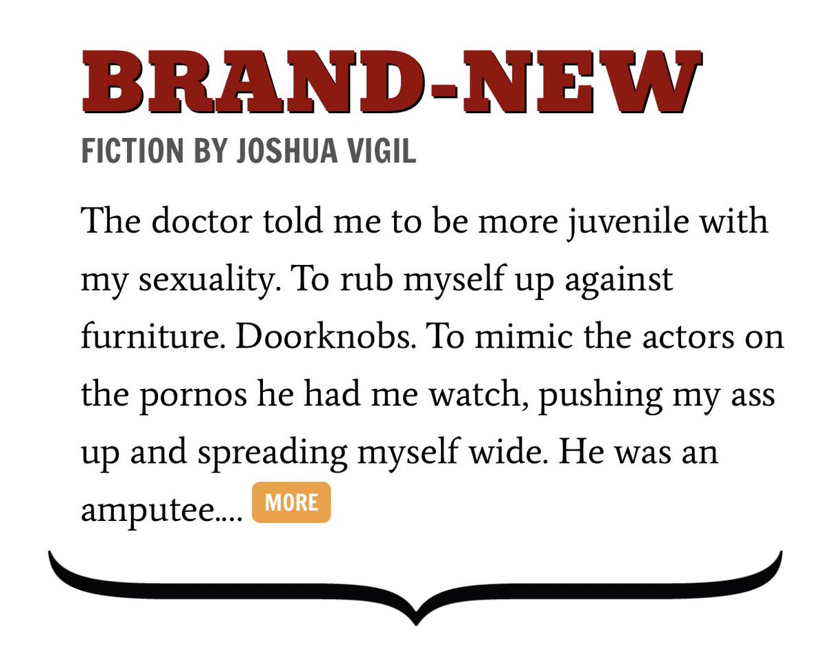 have a new story out, might be my favorite thing i’ve written recently

thanks <a href="/MISTERBULLBULL/">BULL</a> for giving it a home 

l*nk below