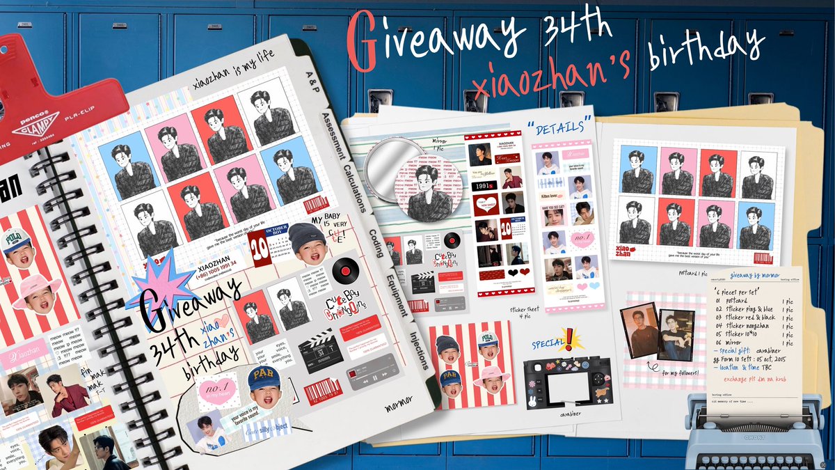 pls kindly retweet 💬♥️

giveaway 34th xiaozhan's birthday 

— google form : 05 oct, 20:15 ‘10 set’
💌 shipping fee 40฿
— random from retweet 2 set&amp;free shipping

— locations &amp; time TBC📍
— rules : retweet &amp; show
🔁 DM for exchange na krub

 ˚₊꒰ა 🪞 ⋆  📧  🌸 ꒱ ‧₊˚