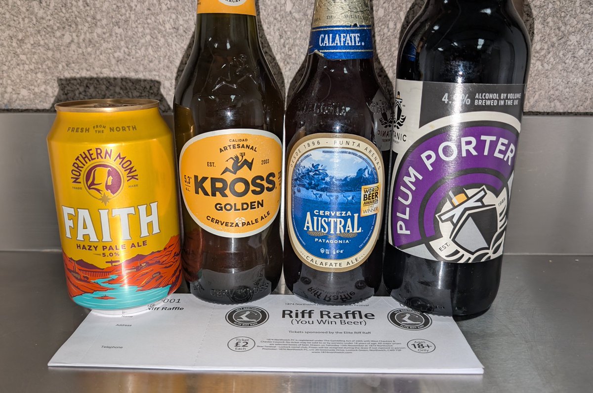 We have tickets! The top prize box has some of the Riff Raff's favourite beers in it. We've had two Chilean beers donated including a fruit beer from Austral brewery in Patagonia and an award winning golden ale from Kross Brewery near the capital. A little sneak peak below⬇️