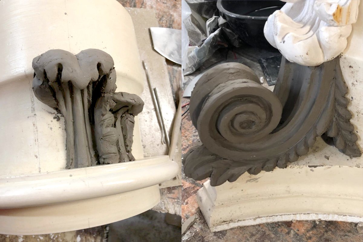 CSJbespoke's tweet image. Recreating a very heavily decayed ornate pillar cap! Isn&apos;t this just an amazing piece of work?
#bespokeplastermouldings #homeimprovements #home #cornice #fibrousplaster #love #art #satisfying #fun #restoration #craftsmen #skill #decoration