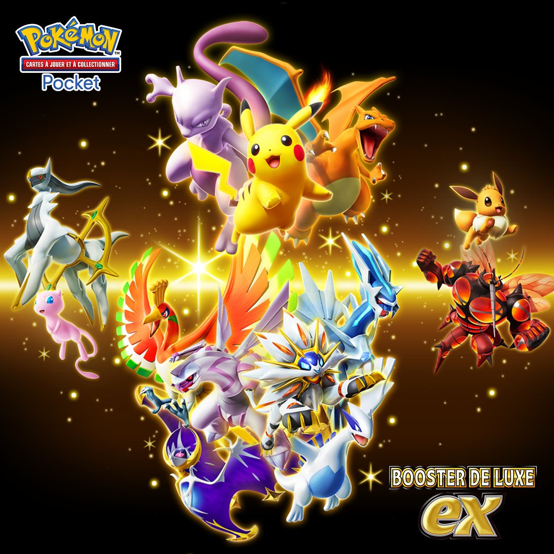 La toute nouvelle extension du JCC Pokémon Pocket, Booster de Luxe ex, est maintenant disponible dans l’application ! 🎉