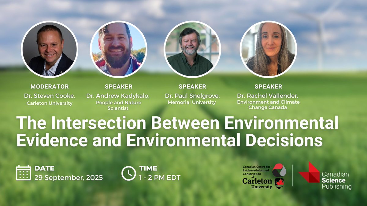 Botany (@botany_journal) on Twitter photo Last call! 📢
Join us today at 1PM EDT for a webinar on supporting evidence-informed decision-making with <a href="/Canada_CEBCEM/">Canadian CEIC</a>!
Registration ▶️ ow.ly/fCYW50WQA4O Last call! 📢
Join us today at 1PM EDT for a webinar on supporting evidence-informed decision-making with <a href="/Canada_CEBCEM/">Canadian CEIC</a>!
Registration ▶️ ow.ly/fCYW50WQA4O