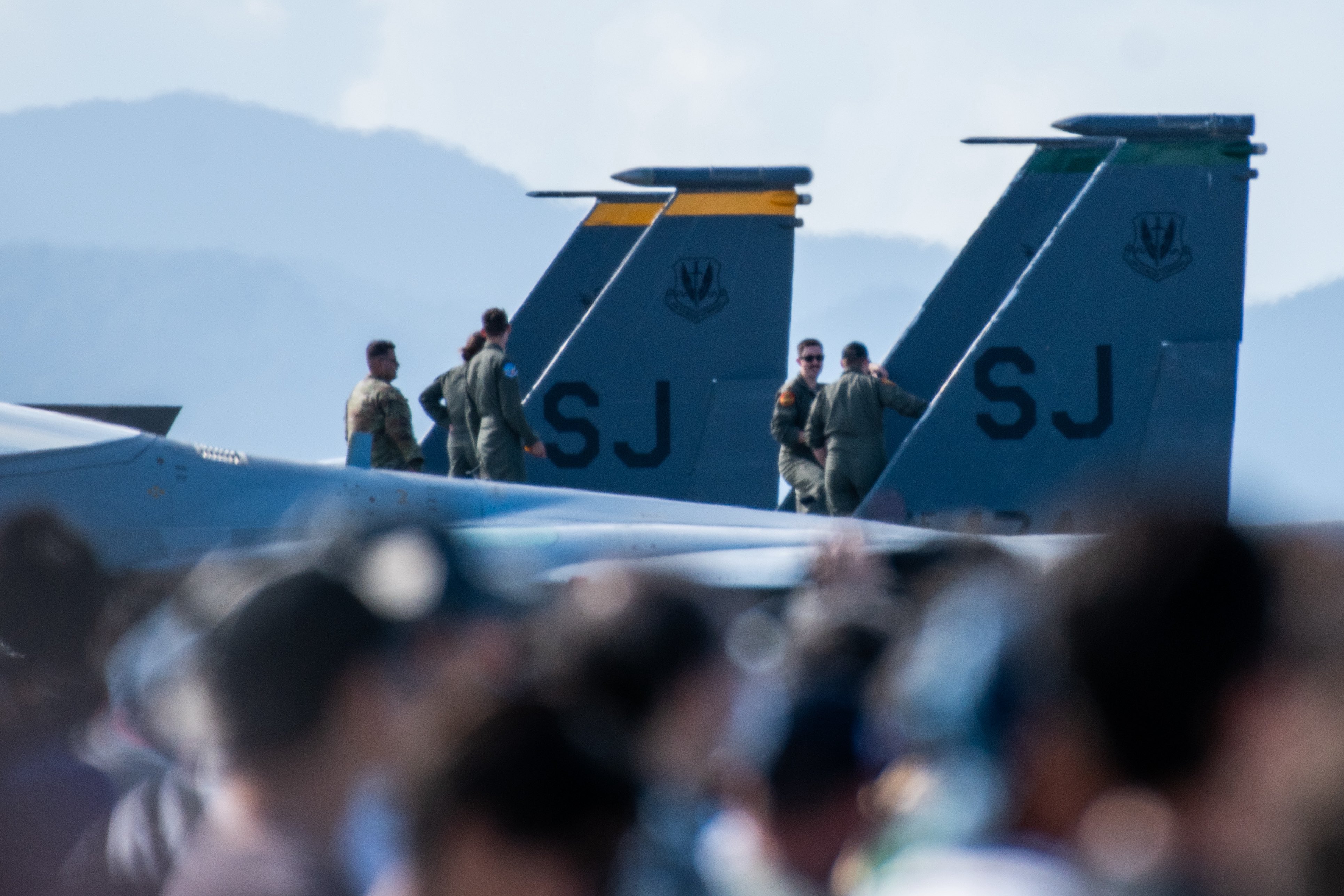 米空軍　嘉手納基地　F15E ストライクイーグル　三沢基地航空祭ワッペン パッチ 航空自衛隊 三沢基地航空祭 2024 来場記念 限定 ワッペン