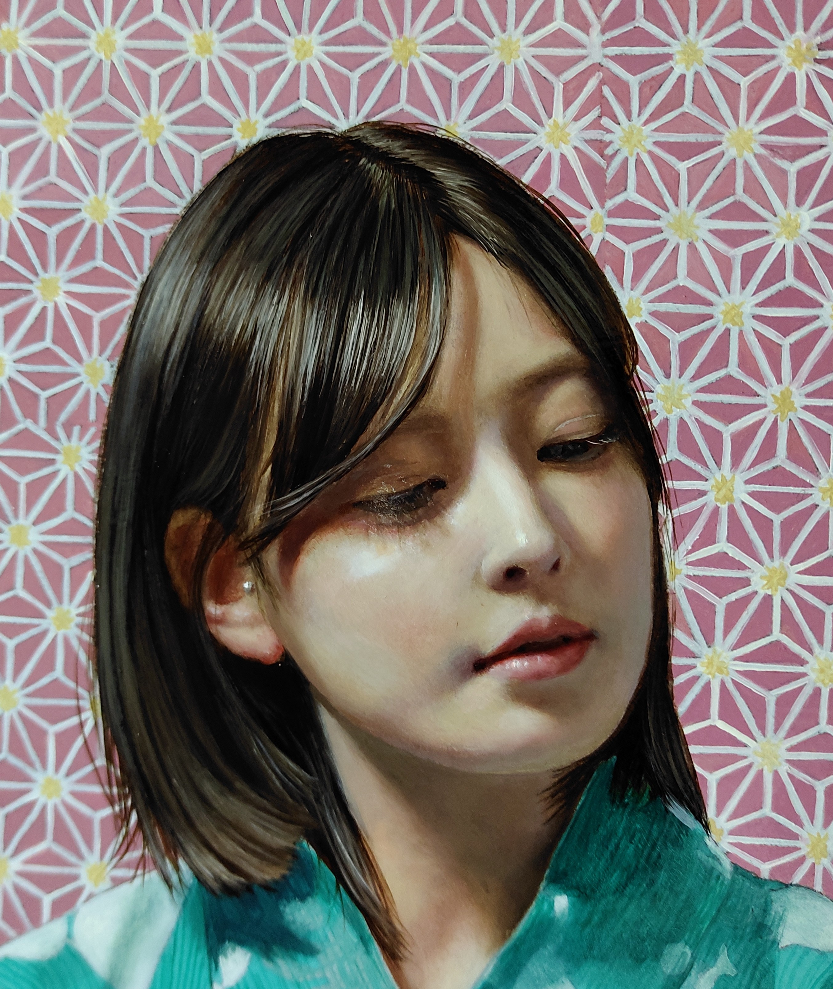 絵画　油彩画　少女　福田宏樹　「新しい時代（ウーリャI）」 絵画 油彩画 少女 福田宏樹 「新しい時代（ウーリャI）」 - メルカリ