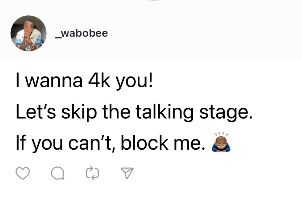 Don’t be a simp tell her this;!!🫩🫩
