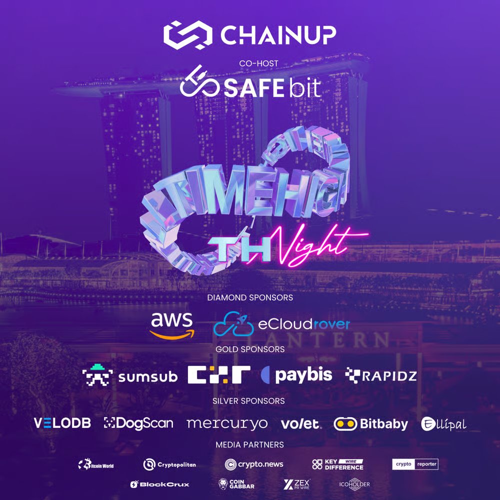 #Token2049 Singapore 🇸🇬 is almost here! 🚀

Join Rapidz &amp; ChainUp for an exclusive B2B networking event with top execs &amp; industry leaders shaping digital assets, finance &amp; Web3.

📍 30 Sep | 8-11 pm | Singapore
🔗 luma.com/ytn136vf

#Token2049Singapore #Blockchain #Web3