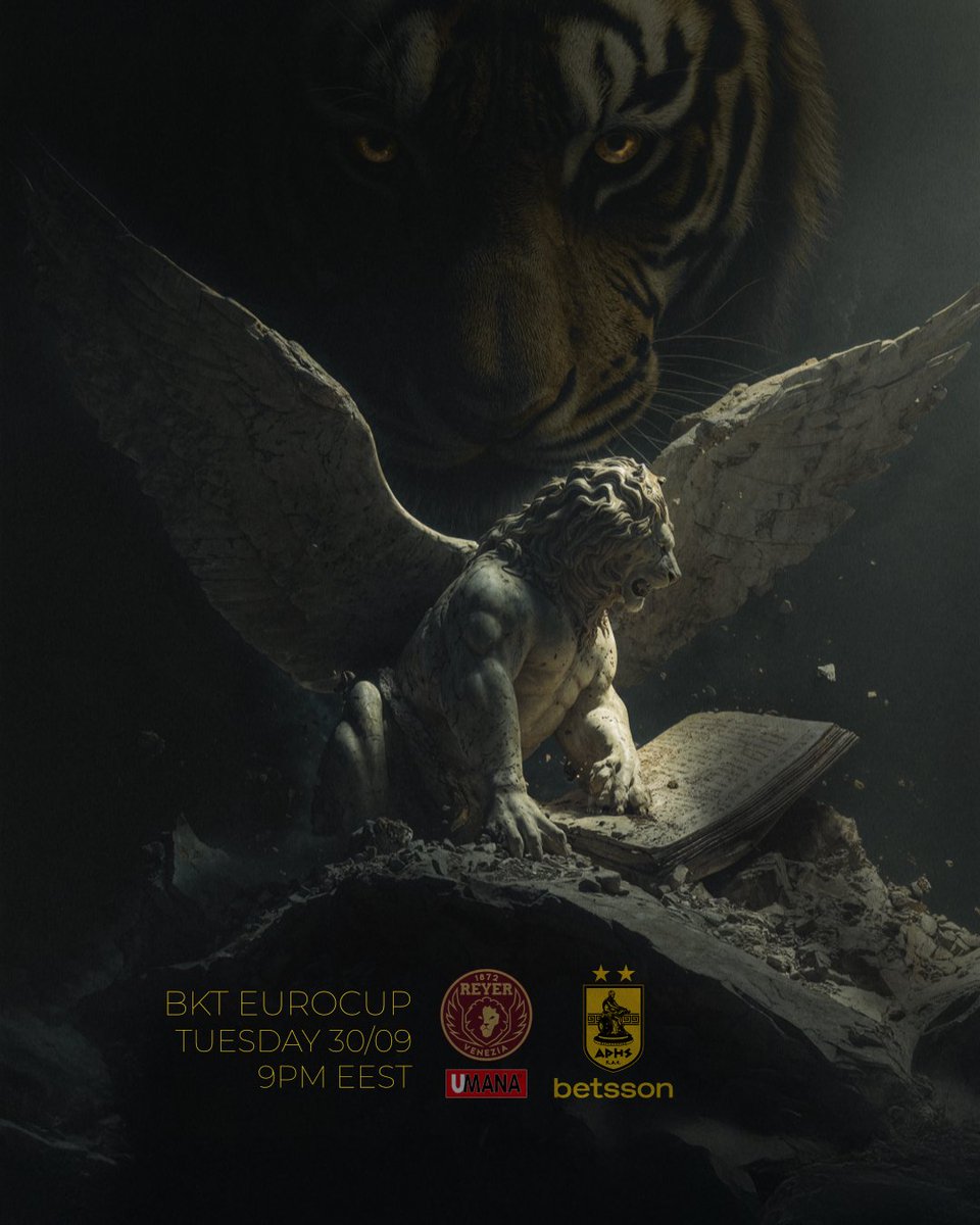 ARIS B.C. (@arisbcgr) on Twitter photo It begins in Venice...
🏀 <a href="/EuroCup/">BKT EuroCup</a>
🆚 <a href="/REYER1872/">Reyer Venezia</a>
📅 Tuesday, 30/09
🕰️ 21.00 EEST
#ArisBetssonBC #FuelTheFlame #EuroCup It begins in Venice...
🏀 <a href="/EuroCup/">BKT EuroCup</a>
🆚 <a href="/REYER1872/">Reyer Venezia</a>
📅 Tuesday, 30/09
🕰️ 21.00 EEST
#ArisBetssonBC #FuelTheFlame #EuroCup