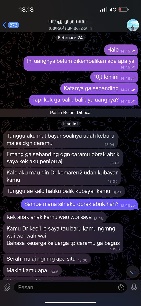 lenaccmrch's tweet photo. Definisi salah ngebantu orang🥲🥲 ditagih ga terima malah suka2nya. Ririn ririn sianturi, dah capekkkk bgtttttttt bgtttt bgttttttttt https://t.co/cVFQNgZCz2