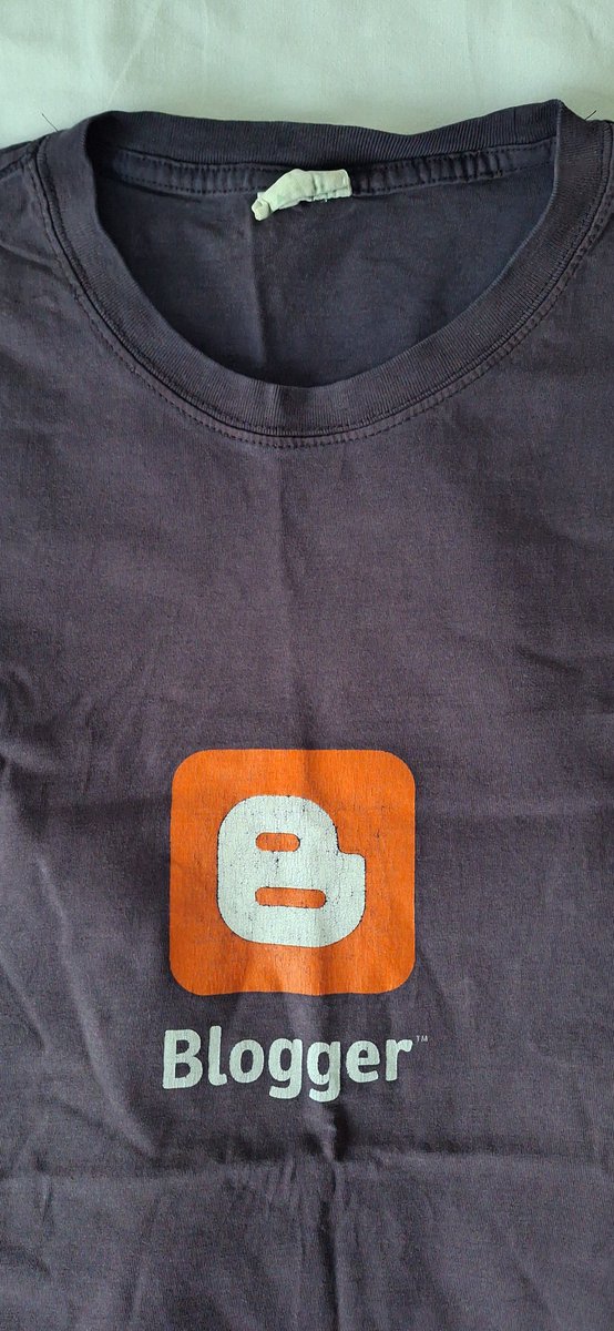 T-shirt of the day: #Blogger :-) I got this #tshirt about 15 years ago, when my first post appeared on the company #blog. Ever since I contribute about #opensource, mostly #syslog_ng, to various company blogs. I keep track of them at peter.czanik.hu/other/