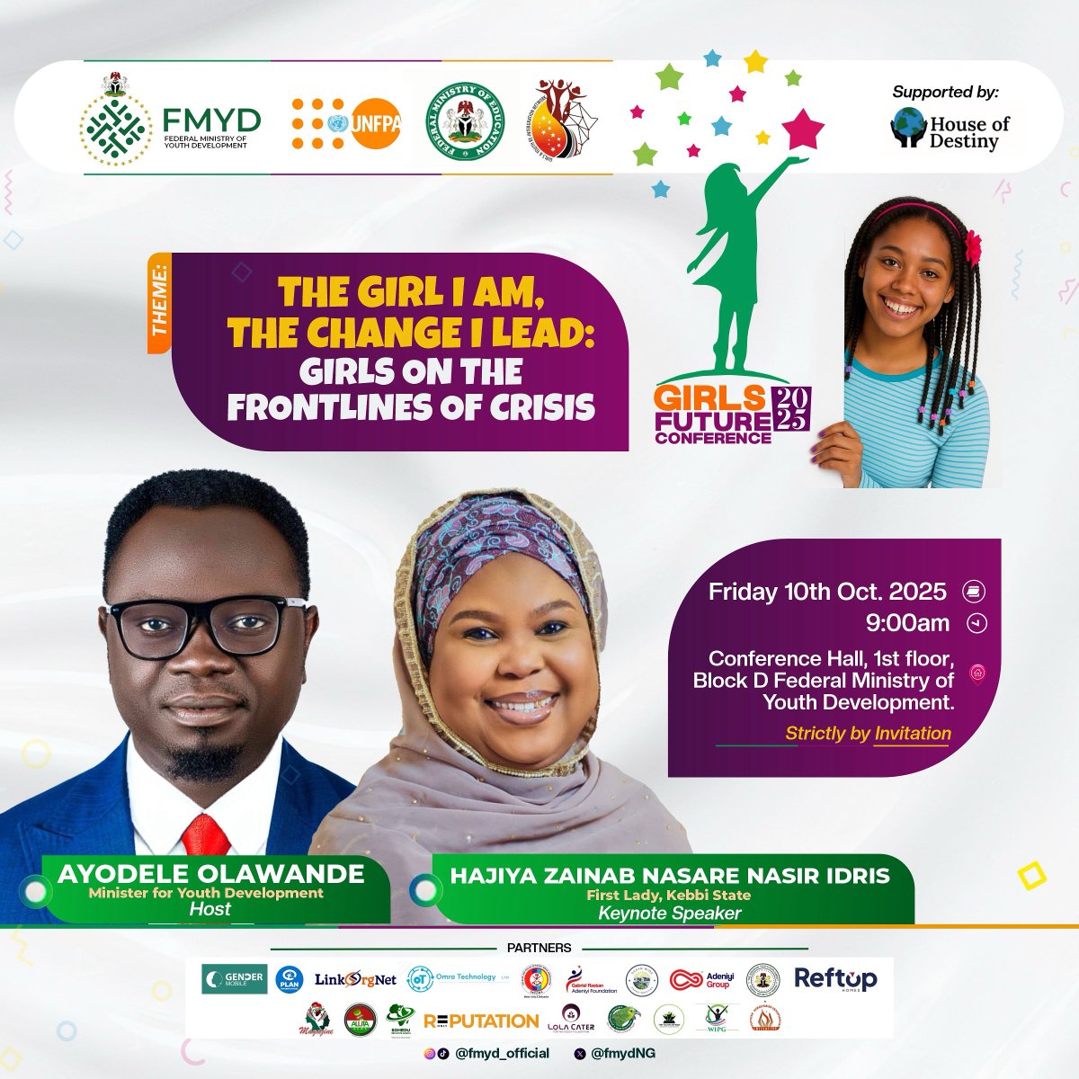 Federal Ministry of Youth Development, Nigeria (@fmydng) on Twitter photo EDUCATE A GIRL-CHILD; EDUCATE A GENERATION.
Empowerment starts with education, and it's time to celebrate the brilliance and potential of our girl children! 
Let's ensure every girl has access to quality education, equal opportunities, and the freedom to dream big.
 Join us in EDUCATE A GIRL-CHILD; EDUCATE A GENERATION.
Empowerment starts with education, and it's time to celebrate the brilliance and potential of our girl children! 
Let's ensure every girl has access to quality education, equal opportunities, and the freedom to dream big.
 Join us in
