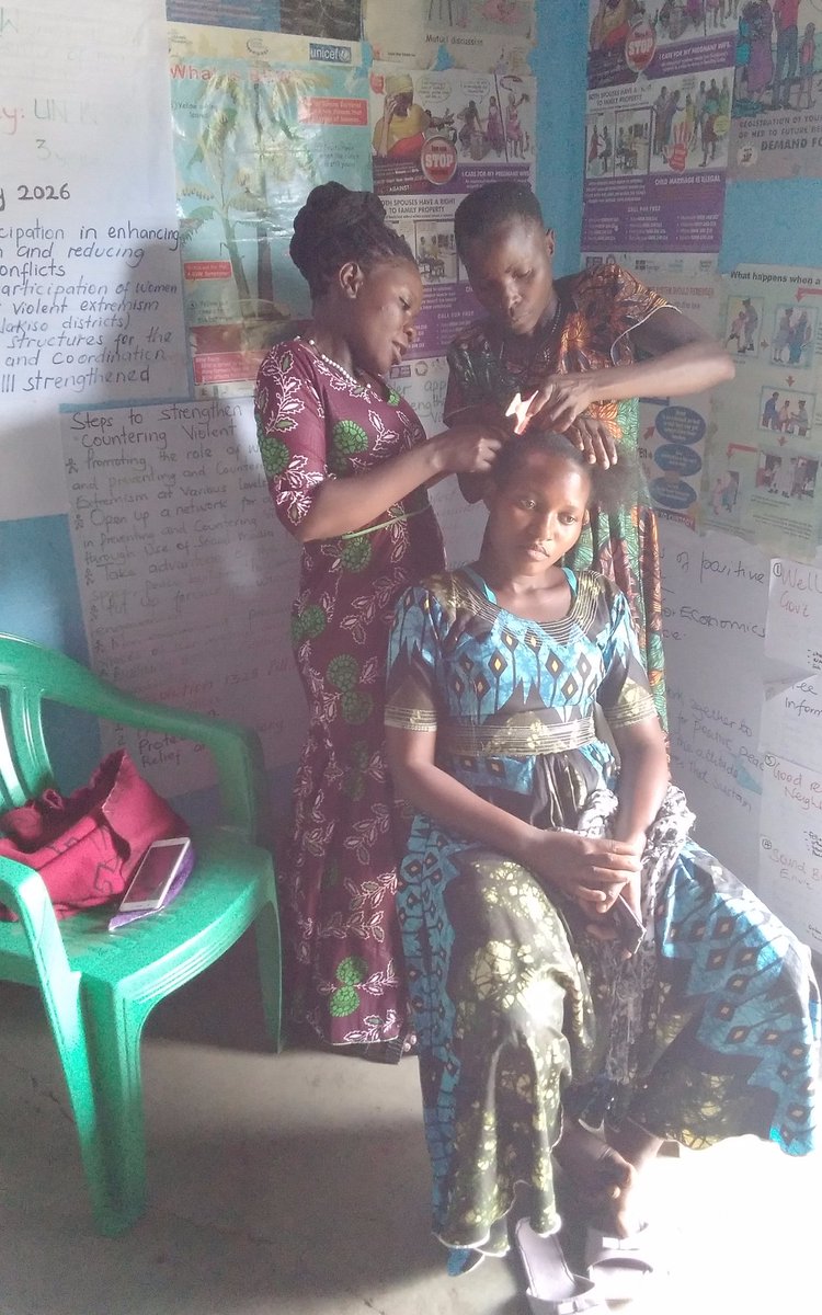 Happening now at Bwera United women with disabilities Association (BUDWA) empowering our women and girls in Hairdressing, so that after training they are able to sustain themselves. BUDWA is located in nyamambuka 1 cell, mpondwe-lhubiriha town council, kasese District-Uganda.